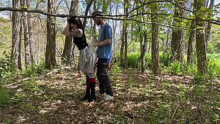 Daddy Dom Fucks Whore Princess In Forest - Chained To A Tree (creampie)