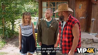 Andrea & Neoe sneakily get fucked in the vegetable garden of their cheating gf's dad VIP4K