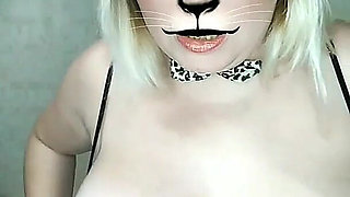 Chubby MILF in Cat Costume Big Tits