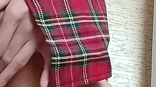 Skinny Schoolgirl in School Uniform Masturbates After School