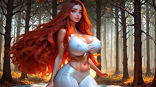 Big Perfect Boobs and Nipples Dance! Yoga Pants Tease AI Free