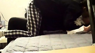 Amateur Asian couple enjoying passionate sex on hidden cam
