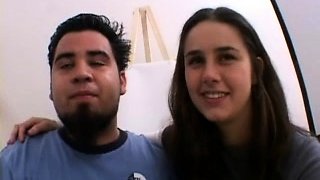 Perfect ass brunette sucing and banging POV