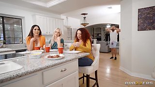 Hot Busty Friends Want Hubby's Big D: Foursome Group Sex Orgy with Xander Corvus, Kianna Dior, Robbin Banx, SlimThick Vic part 2