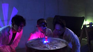 Lovely Asian doll enjoy smutty group sex