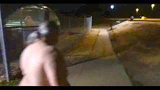 Stripping and walking naked at at night