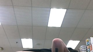Horny amateur granny in stockings toys around with her ass