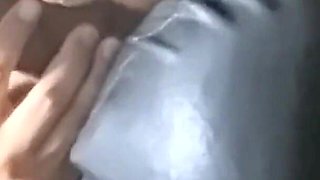 Real Homemade Hot Bisexual Threesome, Wife and Husband Sharing Cock, Socuking Together