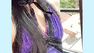 Asian shemale Toon in solo masturbation