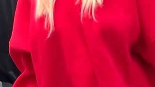 Sexy Delivery Girl Without Panties Stole My Food! - Shows Big Tits and Sucks Cock, Fucks Tight Pussy