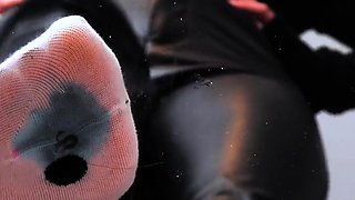 Close up cock jerking solo