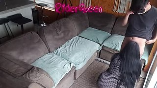 BBW MILF Cuckold Wife Fucked By Big Dick In Front Of Husband - RiderQueen