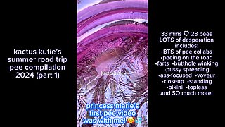 Summer Road Trip Pee Compilation Part 1