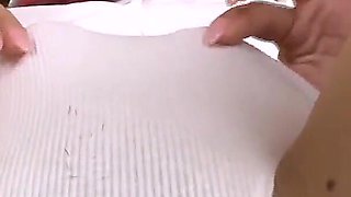 White Cotton Pantyhose with Fluttering Uniform Pleated Skirt