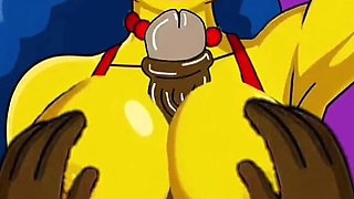 Wife Cheats on Her Husband with a Fitness Trainer. Cartoon. Simpsons Parody