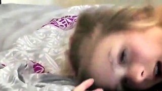 German Amateur Blonde Blowjob and Doggy Style with Cum in Mo