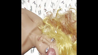 Sexy Blonde TPE Doll Fucked