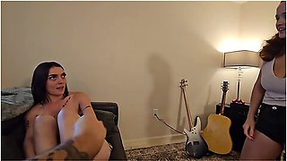 Surprise Sex With My Goth Girlfriend And Her Redhead Stepmom Hotwifechar With Red Eviee