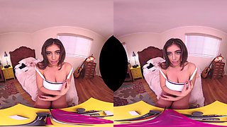 So Many Toys! So Much Fun! - Busty Brunette Fucks Toy