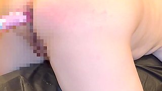 Japanese Sub Wife First Pussy and Anal Fucking Machine