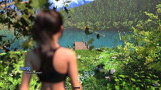 Crazy Step Sister Swimming Naked in the Forest and Got Caught - 3D Hentai Animated Porn - Life in Santa County