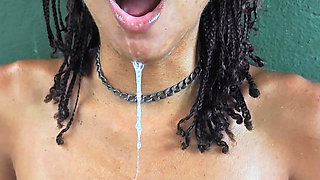 Deep Throat Training with a Dildo on a Submissive