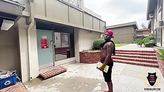Ebony horny couple Hard sex