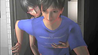 3D sexy nimpomaniac want sex with her neighbor