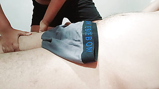 My stepsister massage me and do a Handjob