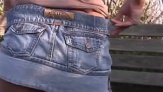 Smoking Hot Corey Flashes It All in a Public Park