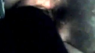 Hairy BBW Plays with Huge Black Dildo on Webcam