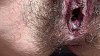 Dirty Slut Pees for Me,leaking Juices From Hairy Vagina