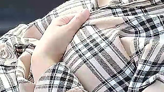Married Woman Masturbating in the Car