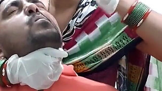 Gloved Handgag for Lazy Husband!