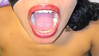 Pissing and Cumming in the Syringe and Throwing It Inside My Slutty Stepdaughter's Nose