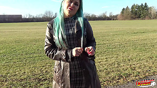 German Scout - Blue Hair Crazy Indre Baltic Talk to First Time Casting Fuck