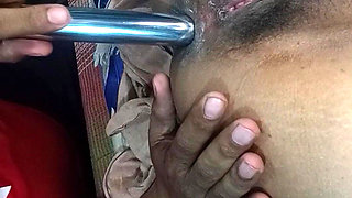 Try to Inserted Anal Plug, Vibrator and His Tongue in Her Gfs Pussy and Aashole