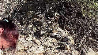 Masturbating My Hairy Pussy While Exploring Nature