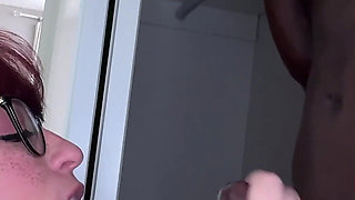 Nurse Bexx Sucks Her Captive's Nipples and Jerks Out a Cum Sample!