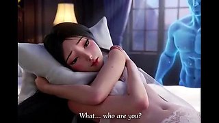 Lonely Young Beauty Gets Fucked by a Handsome Ghost at Night