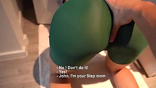 Step Son's X-Rated Encounter: Fucks Step Mom Stuck in Washing Machine, Cums in Mouth