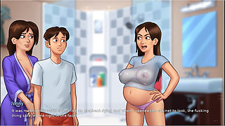 Summertime Saga - Gameplay - Roleplay - Wet Shirt Pregnant Teen and Teen's Photoshoot