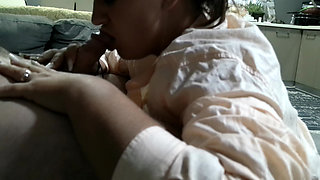 Secretary Blowjob in the Morning in My Office