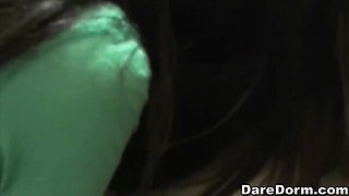 Partying girls Brooklyn Dayne and Domino Aries are enjoying dick-riding