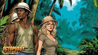 Extreme Blowjob and Fucking in the African Jungle – White Wife Cheats with BBC (Cartoon)