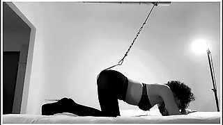 Schoolgirl learns the hard way—anal hook and dripping cunt