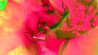 Oiled and Fucked with XLong Dildo Double Penetration