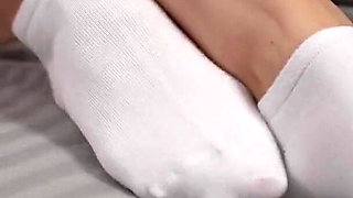 Laura's Soft, Inviting Feet in Socks
