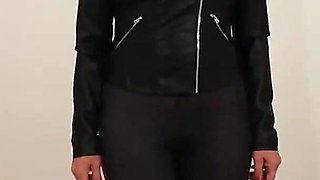 Hot Granny Wears Thongs and Leggings!