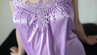 Curvy Indian Girl Massive Ass Oiled Massage to Doggy Style in Satin